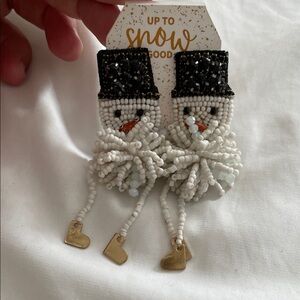 Francesca's Collections White Beaded Earrings